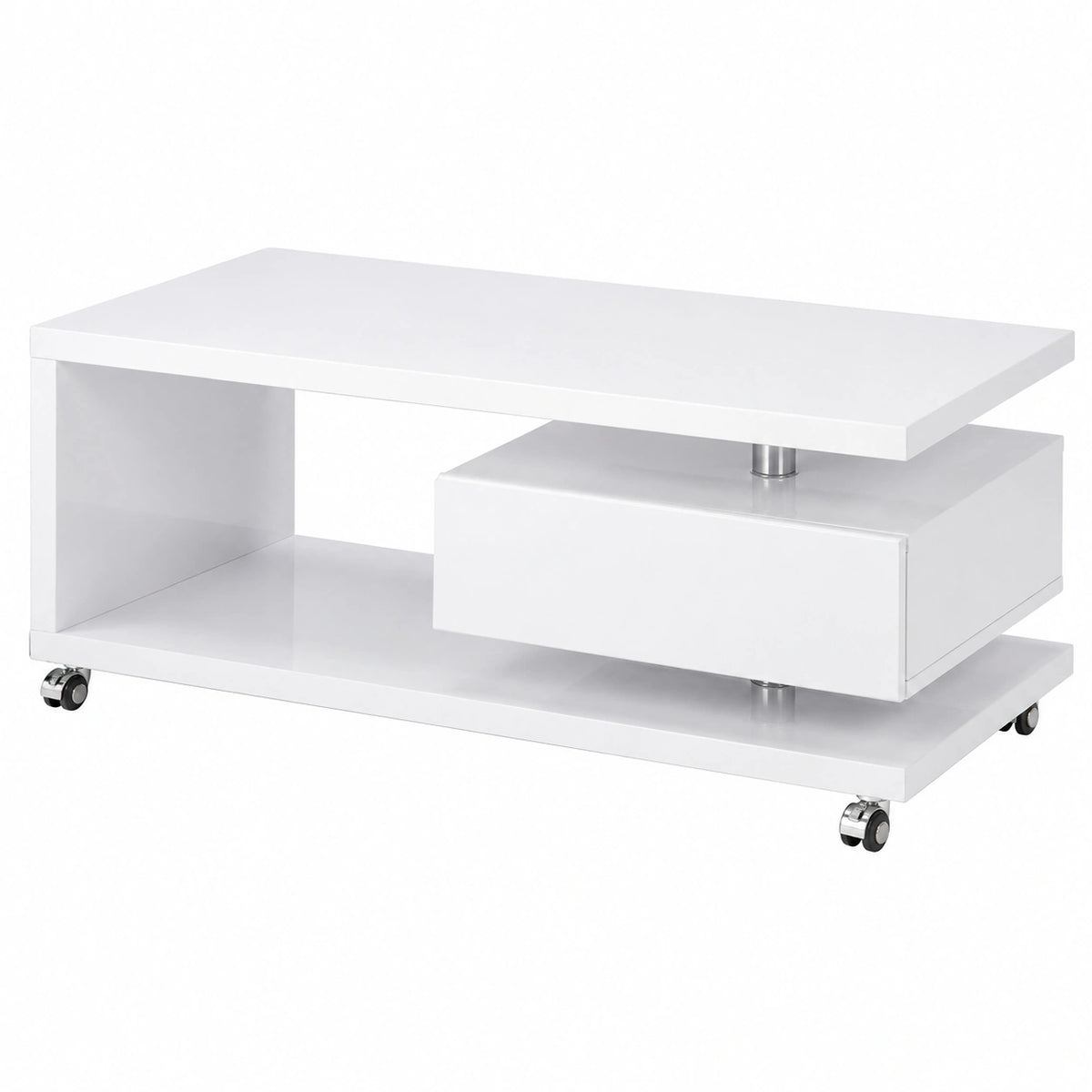 Couchtisch – 110 × 41 × 60 cm, moderner Stil, mit Schubladen, mit Ablagen
