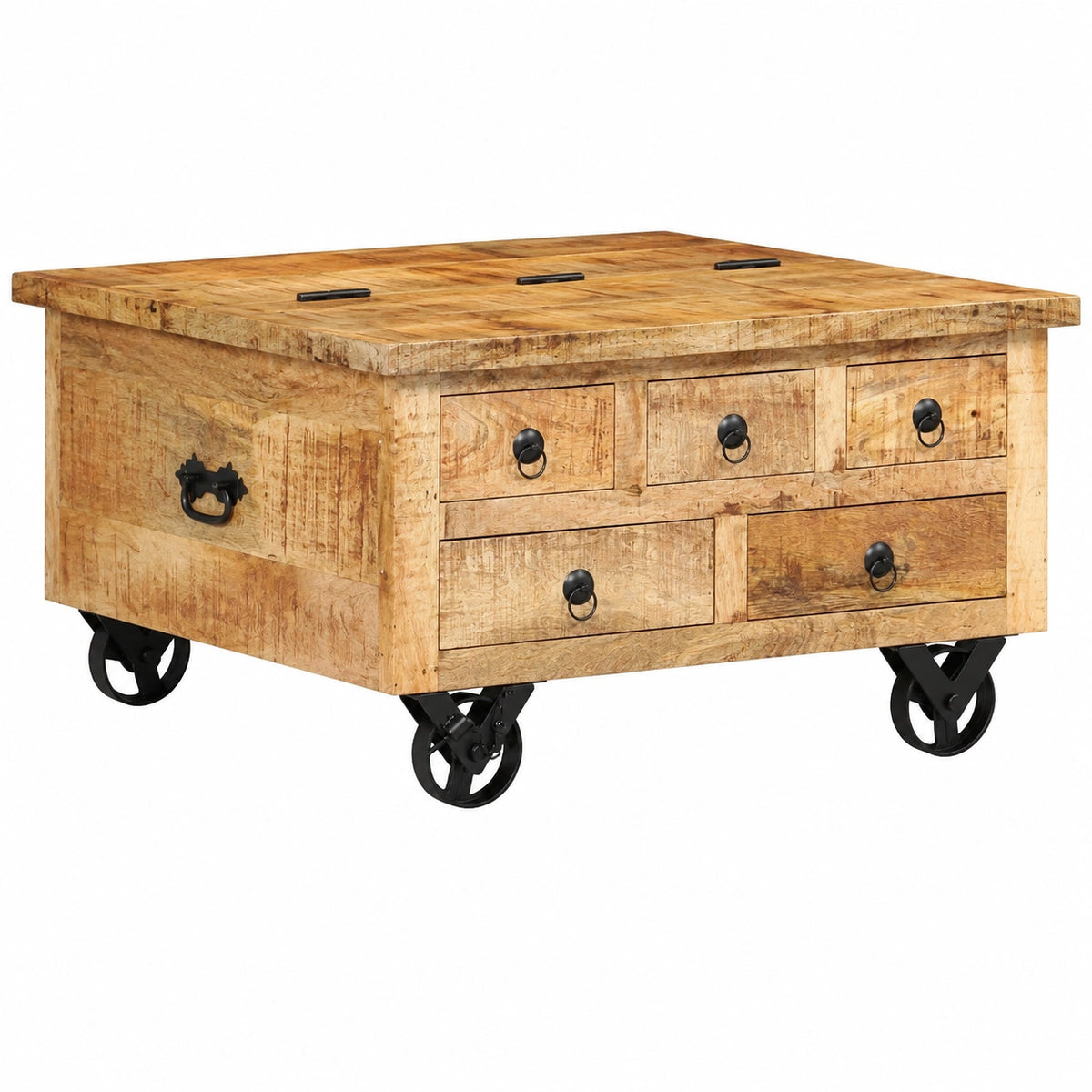 Couchtisch – 70 × 70 × 40 cm, mit Schubladen