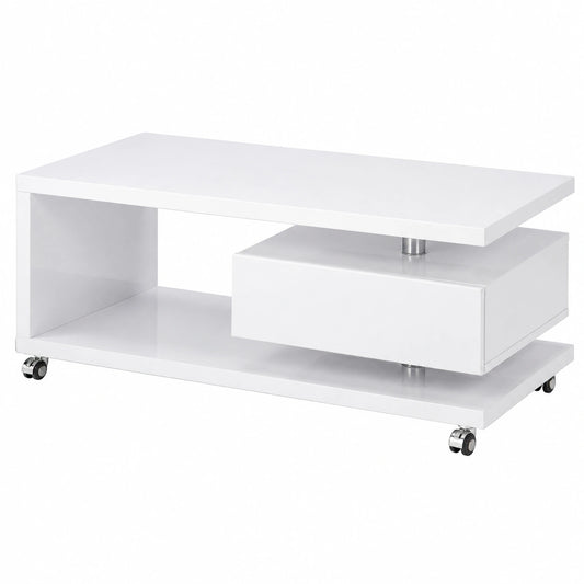 Couchtisch – 110 × 41 × 60 cm, moderner Stil, mit Schubladen, mit Ablagen