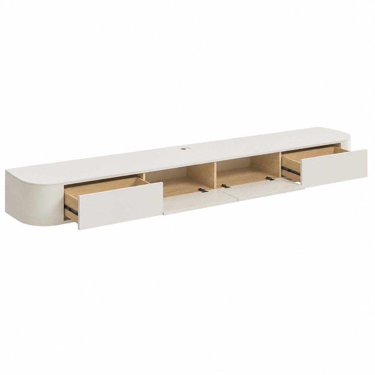 TV-Schrank – 140 cm, mit Schubladen, mit mehreren Türen, hängend, für Wohnzimmer und Schlafzimmer