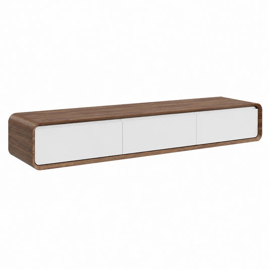 TV-Schrank – 180 cm, moderner Stil, mit Stauraum, mit Schubladen, aus Massivholz, für Wohnzimmer