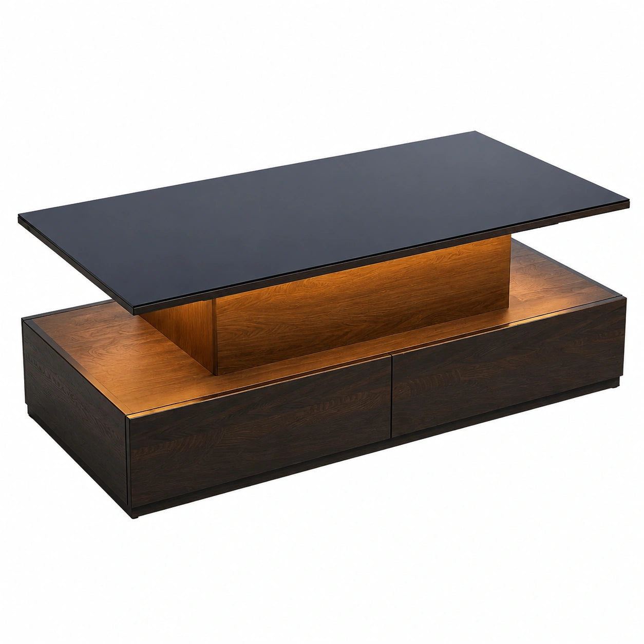 Wohnmöbel – 100 × 50 × 42 cm, moderner Stil, mit Stauraum, mit LED-Beleuchtung, mit Schubladen