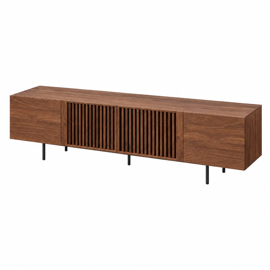 TV-Schrank – 180 cm, moderner Stil, mit Stauraum, Walnuss, für Wohnzimmer und Schlafzimmer